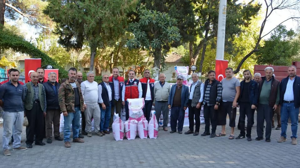 Çine'de 40 üreticiye 5 bin 550 kilogram tritikale tohumu dağıtıldı