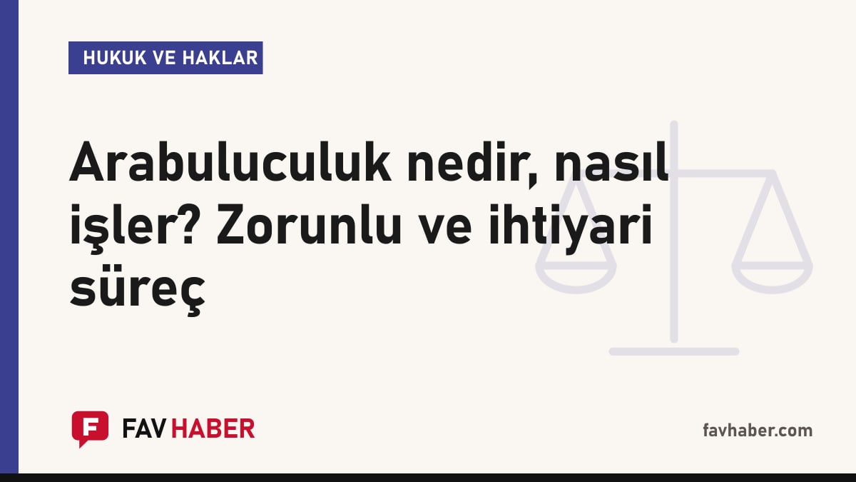 İki taraf arasında uzlaşma masası temalı arabuluculuk sürecini anlatan kapak kartı