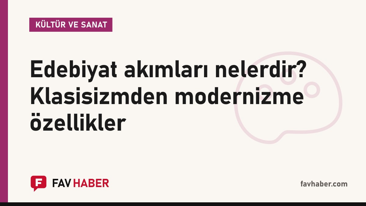 Klasisizmden modernizme uzanan edebiyat akımlarını yüzyıllara göre sıralayan zaman çizelgesi kartı