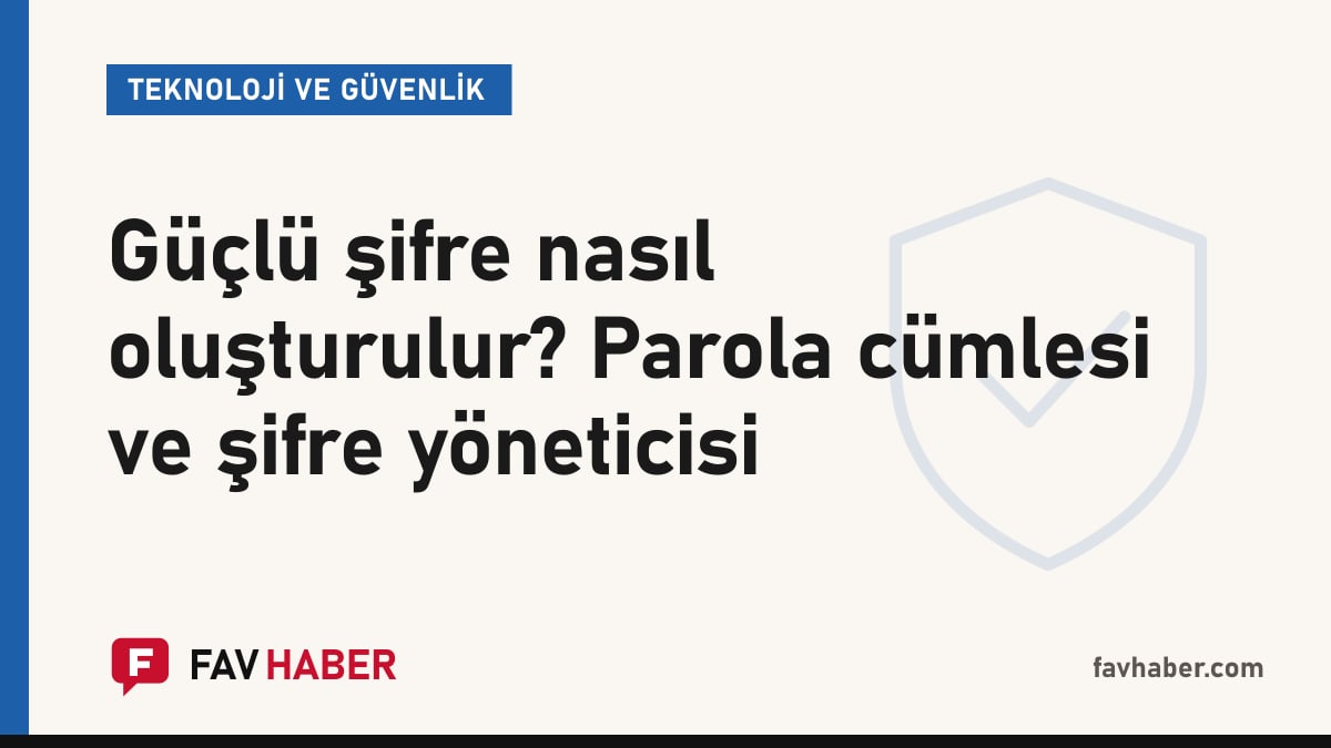 Parola cümlesi ve şifre yöneticisiyle güçlü şifre oluşturmayı anlatan rehber için anahtar temalı kapak kartı