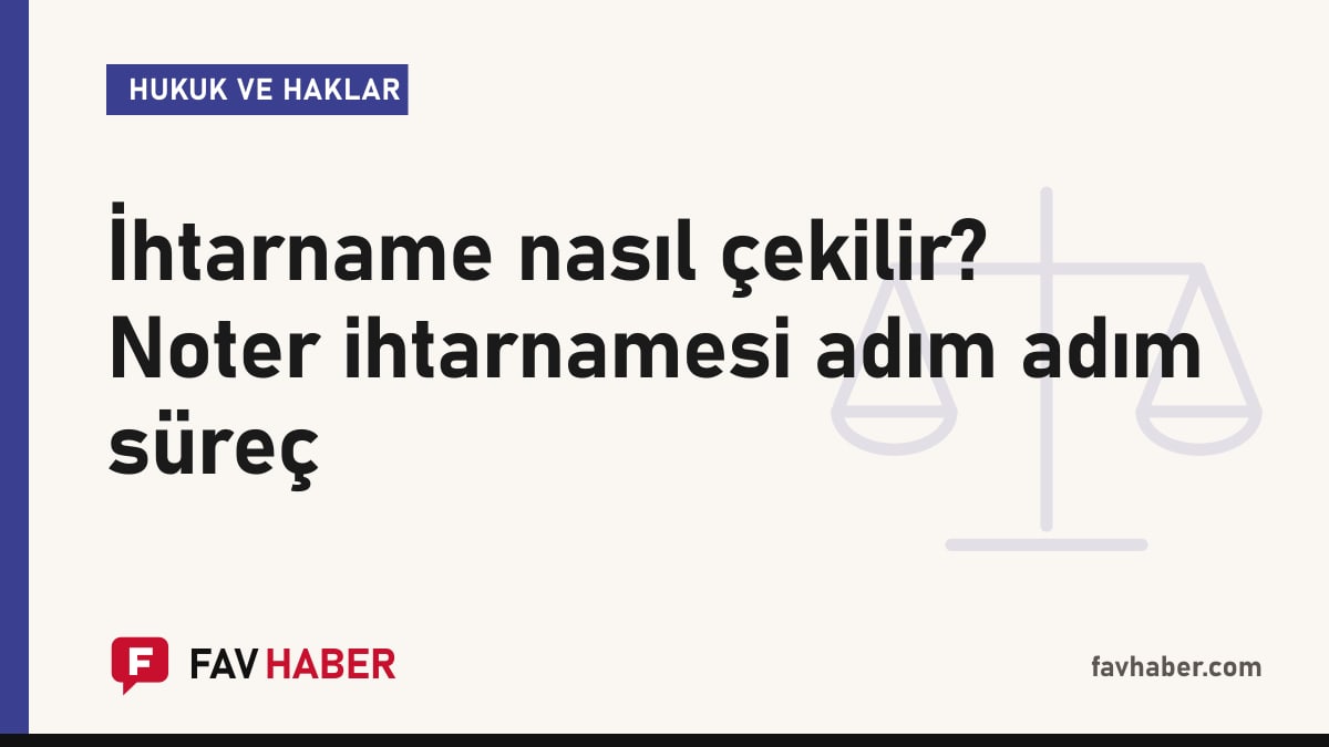 Noter mührü ve resmî zarf temalı, ihtarname çekme sürecini anlatan kapak kartı