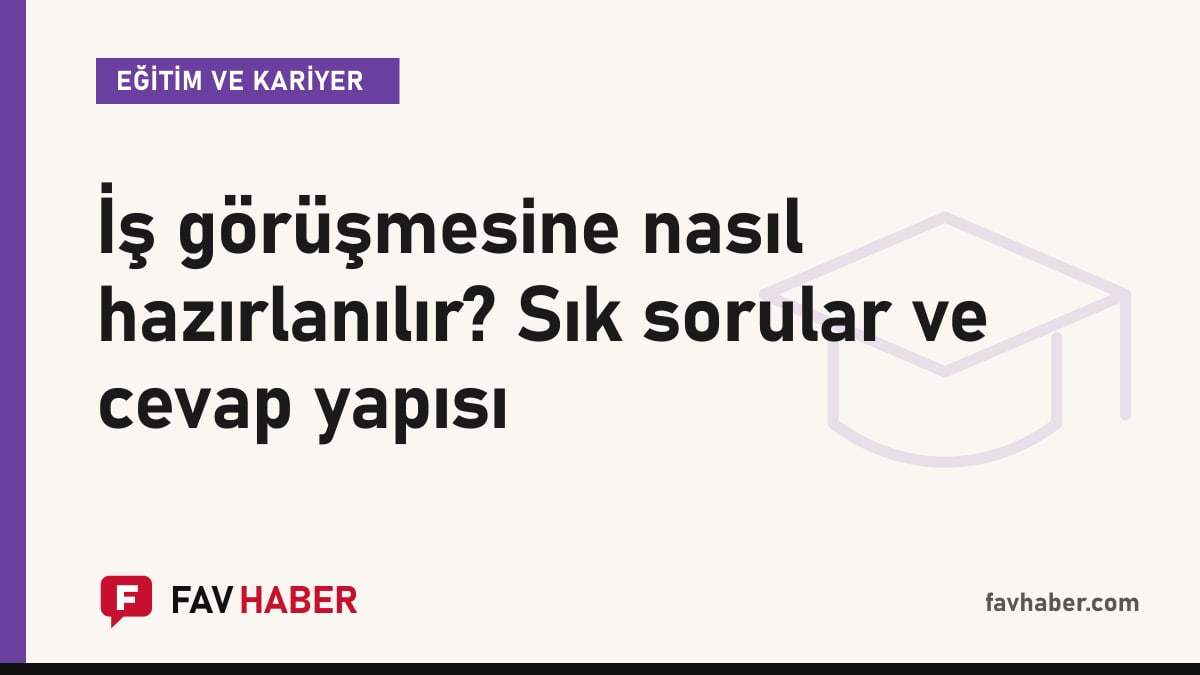 İş görüşmesi hazırlığı için takvim, not defteri ve soru-cevap kartları temalı kapak görseli