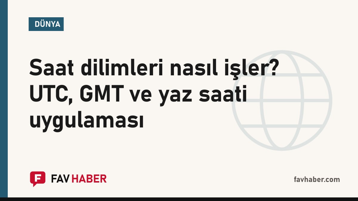 Dünya haritası üzerinde boylam çizgileri ve farklı saatleri gösteren saat dilimleri temalı kapak görseli