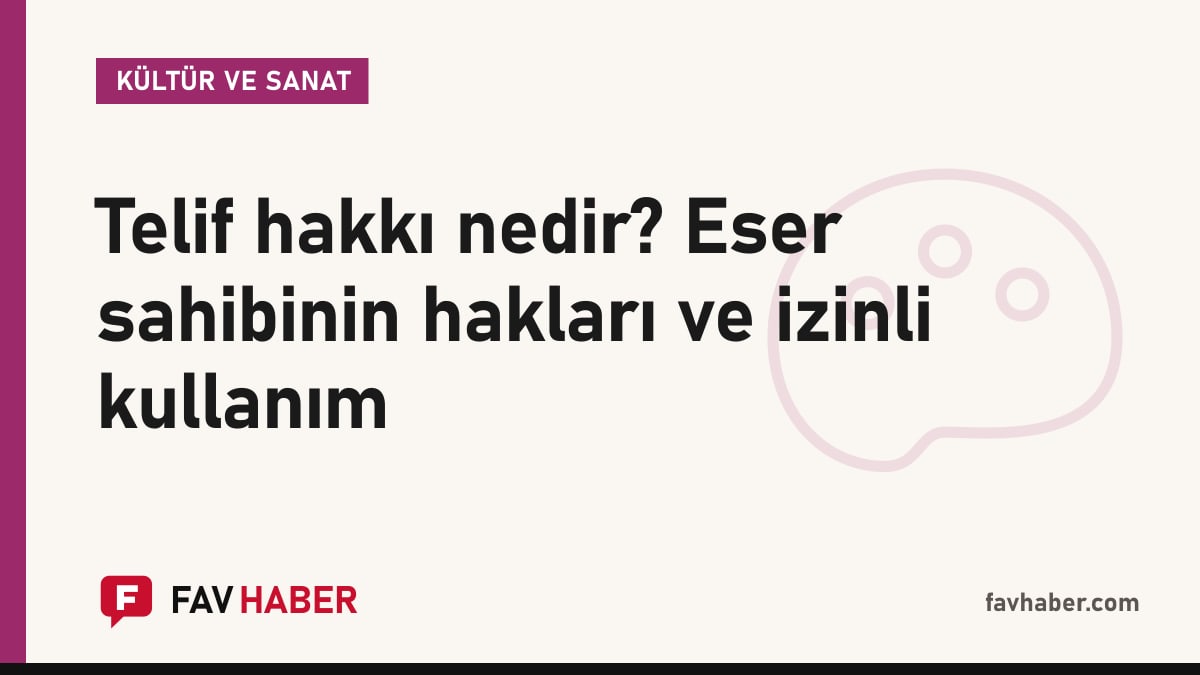 Eser sahibinin mali ve manevi haklarını simgeleyen kalem, nota ve fotoğraf makinesi temalı kapak kartı