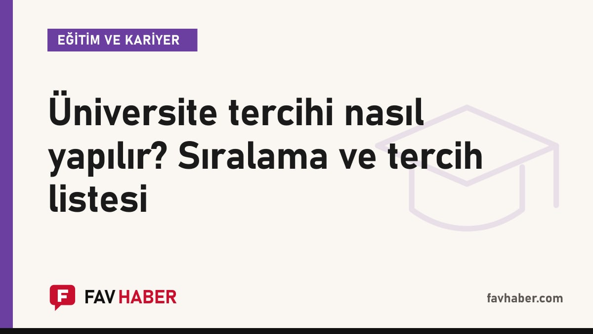 Üniversite tercih listesi hazırlığı için sıralanmış program kartları ve kılavuz temalı kapak görseli